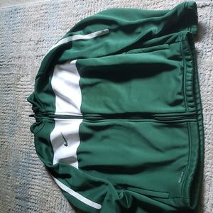 Nike Green and White Full Zip